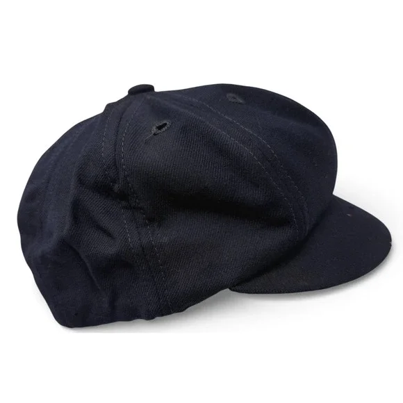 1930s 40s Derby Cap Co Umpire Referee Hat Wool Navy M 6 7/8–7 1/8 Wool 1940s - Picture 3 of 10